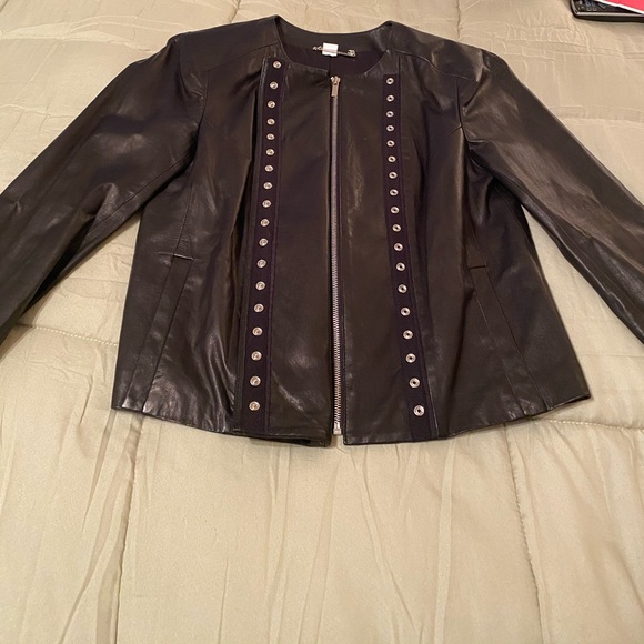 Diane Von Furstenberg genuine leather jacket
